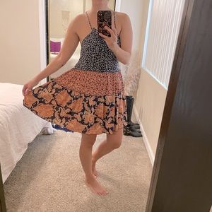 LF brand flowy printed midi dress